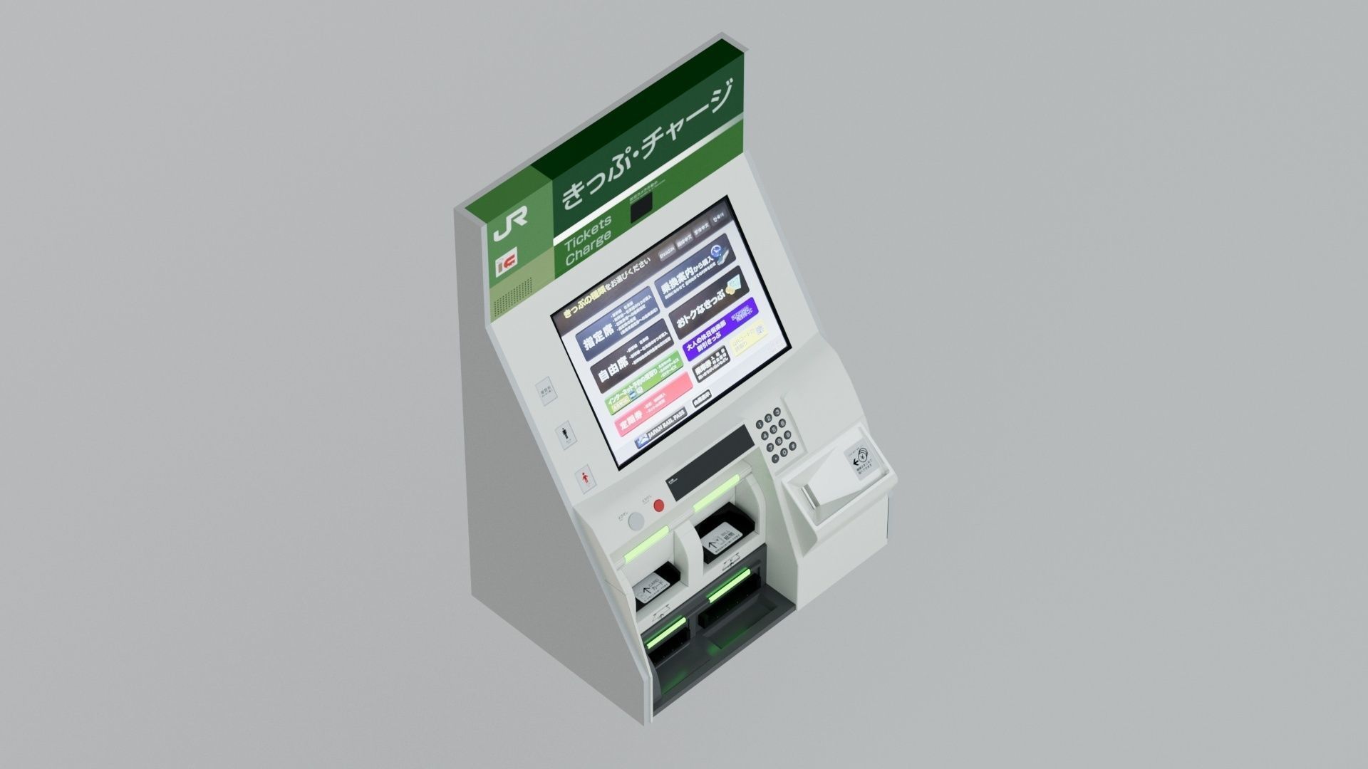 Japanese Railway station Entrance 3D model_24