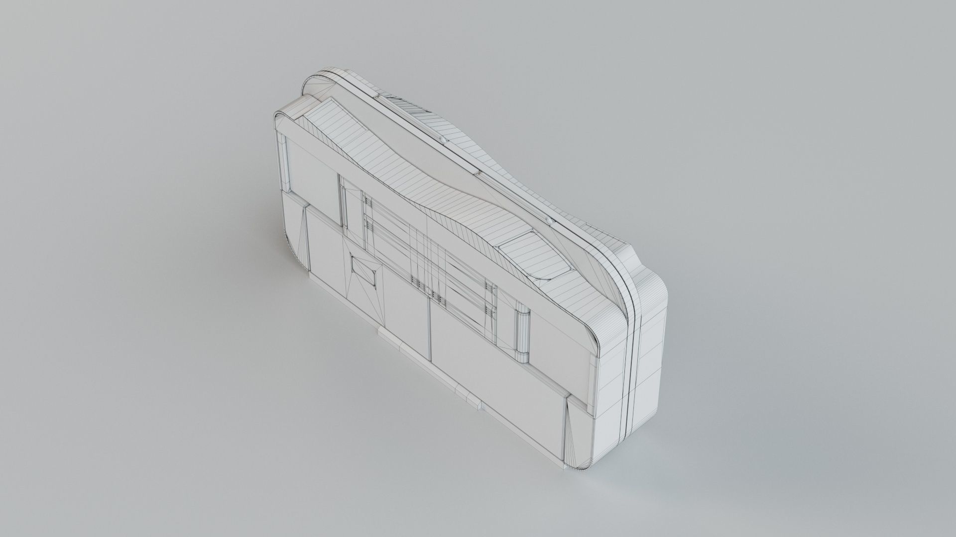 Japanese Railway station Entrance 3D model_21