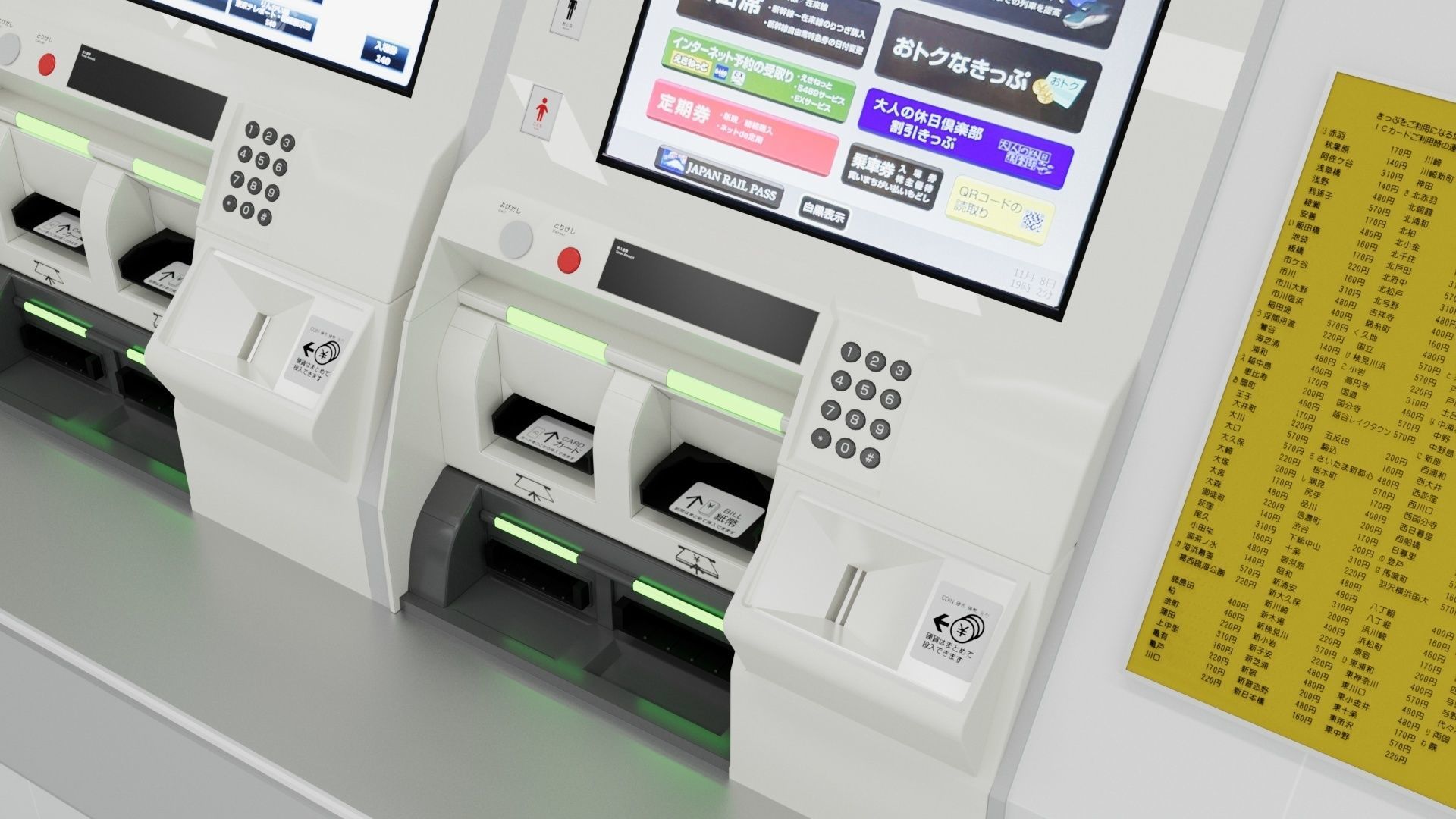 Japanese Railway station Entrance 3D model_6