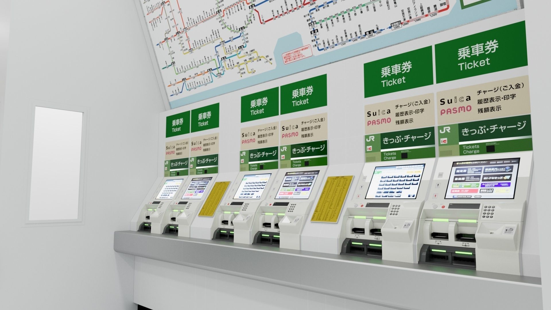 Japanese Railway station Entrance 3D model_17