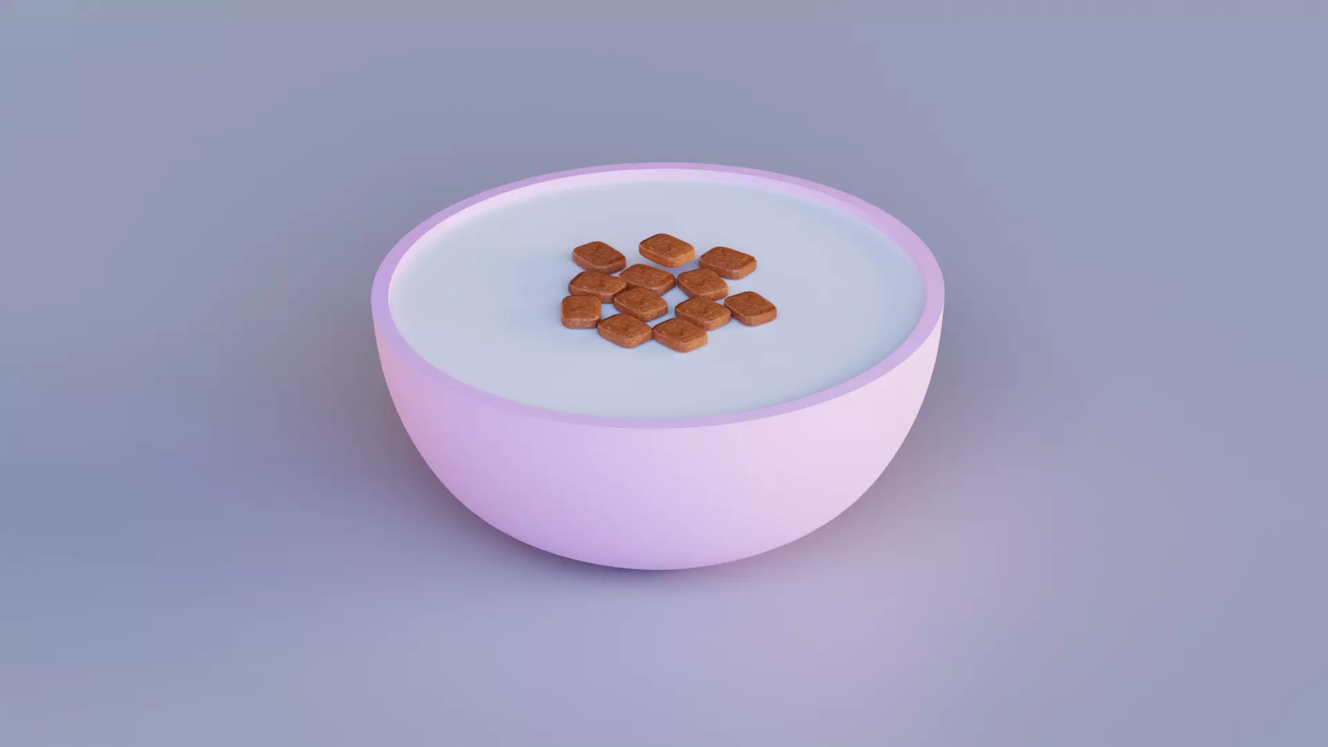 Cereal bowl blend Low-poly 3D model_0