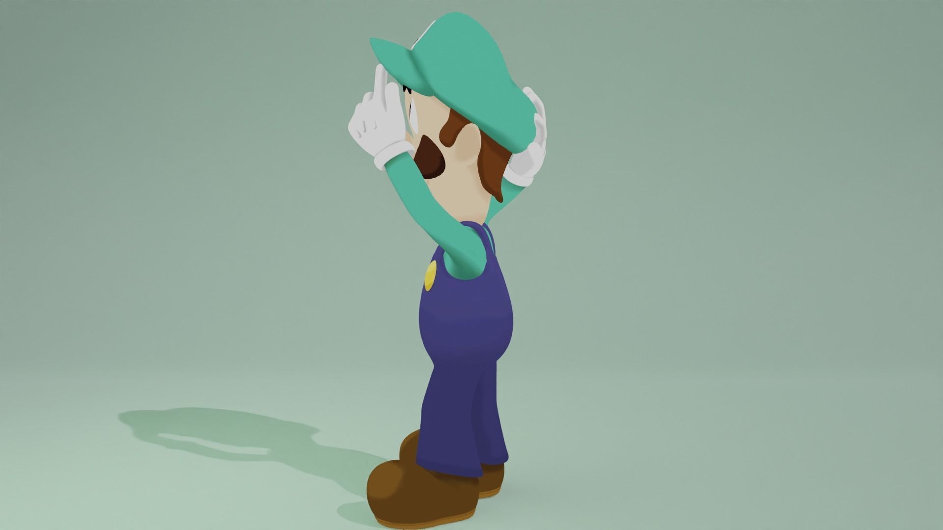 Mario Luigi and Starlow 3D model_14