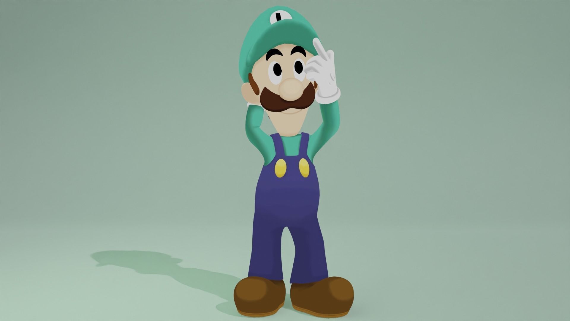 Mario Luigi and Starlow 3D model_13