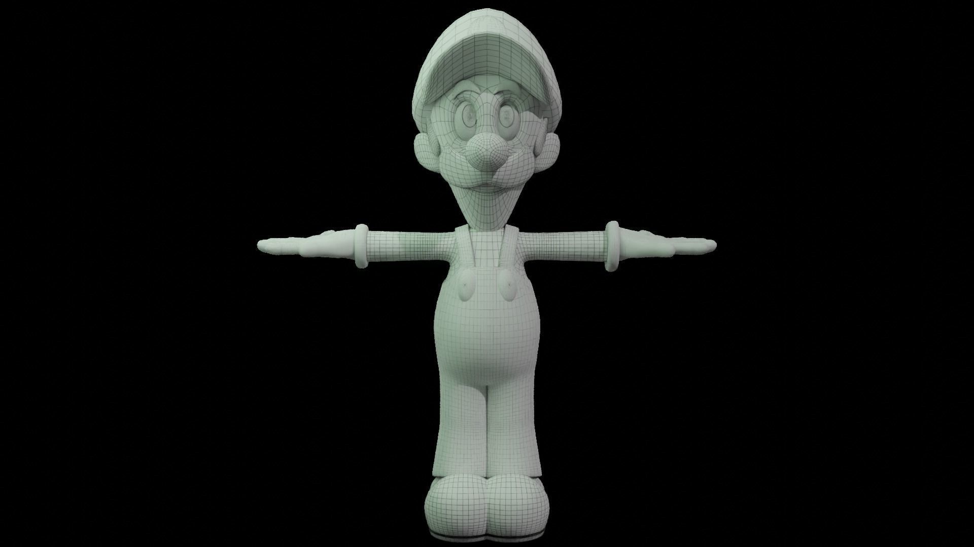 Mario Luigi and Starlow 3D model_17
