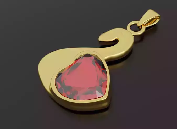 Swan Pendant for 3D printing Free 3D print model