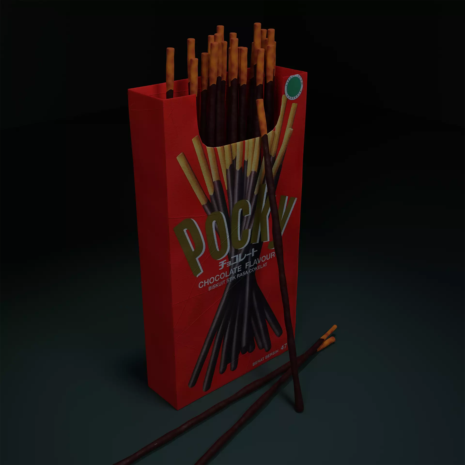 Japanese sticks Pocky 3D model_0