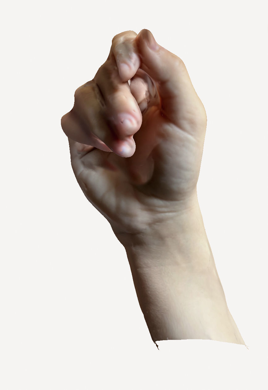 Women Hand 3D print model_3