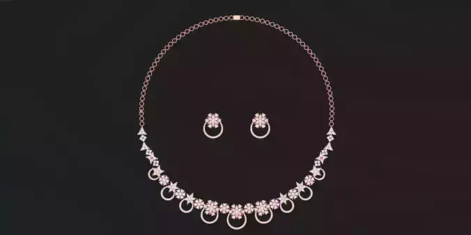 Women fashion Necklace with earrings Set