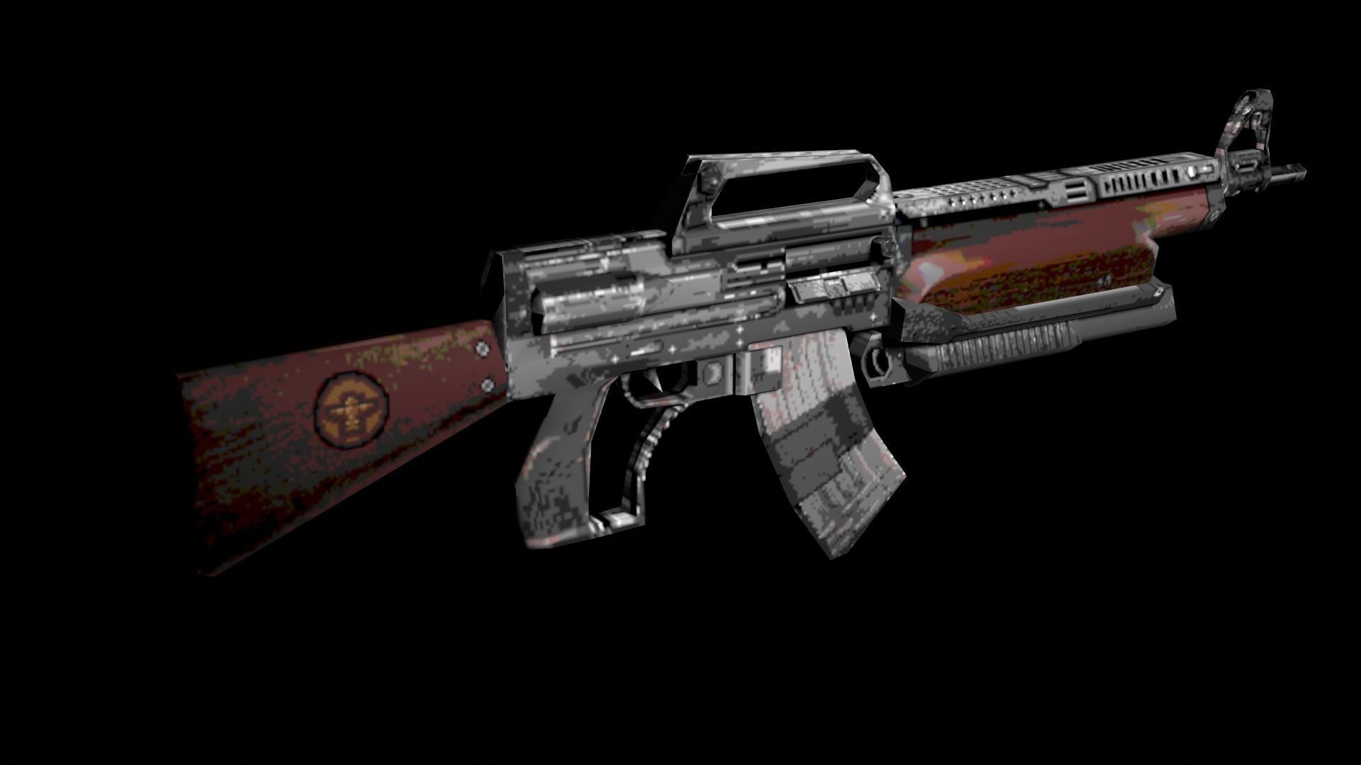 Old Rilfe 3D model Old School Rifle VR / AR / low-poly | CGTrader
