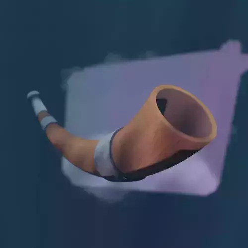 Stylized  War Horn Low-poly 3D model