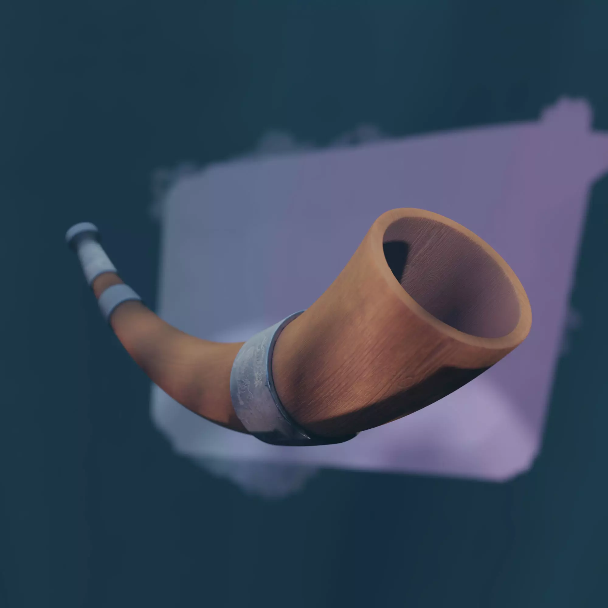 Stylized War Horn Low-poly 3D model