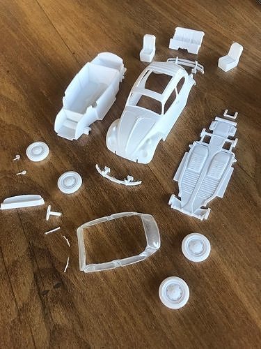 BEETLE CLASSIC 1963 3dprintable Scale Model Assembly Kit 1 32 3D print model 3