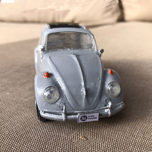 BEETLE CLASSIC 1963 3dprintable Scale Model Assembly Kit 1 32 3D print model 6