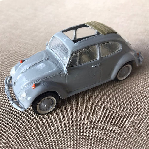 BEETLE CLASSIC 1963 3dprintable Scale Model Assembly Kit 1 32 3D print model 2