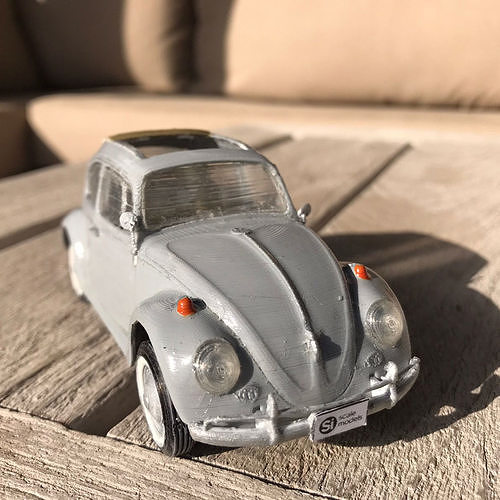 BEETLE CLASSIC 1963 3dprintable Scale Model Assembly Kit 1 32 3D print model 4