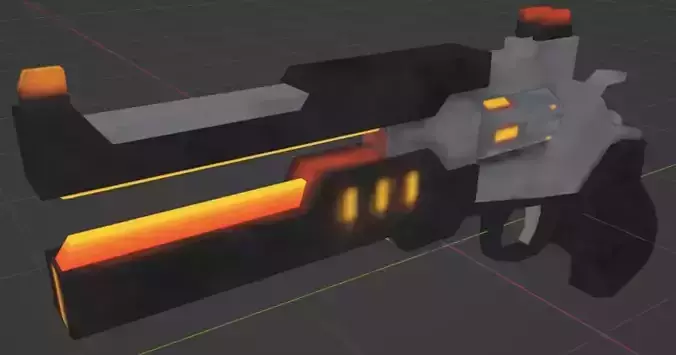 Cyberpunk pistol the Particle Incinerator