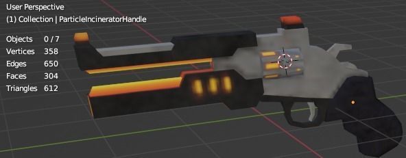 Cyberpunk pistol the Particle Incinerator Free low-poly 3D model_3