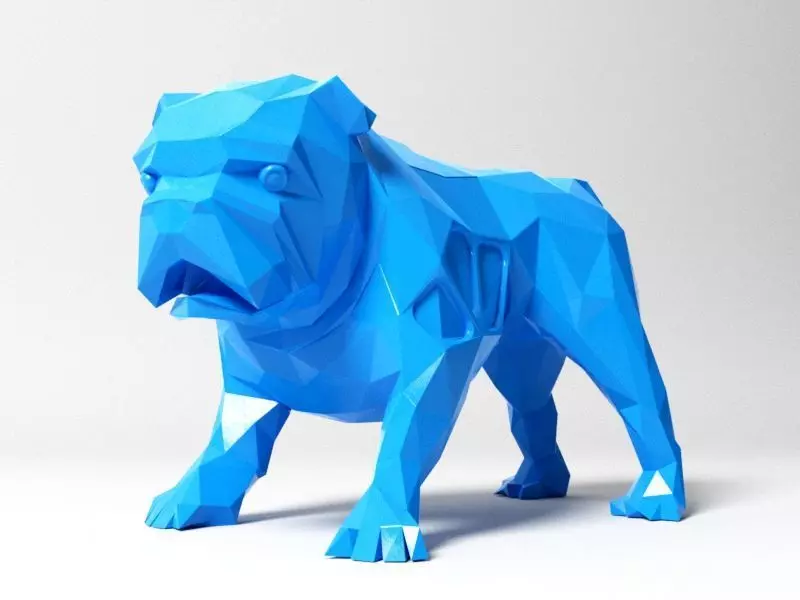 Polygon Old Bulldog 3D print model_0