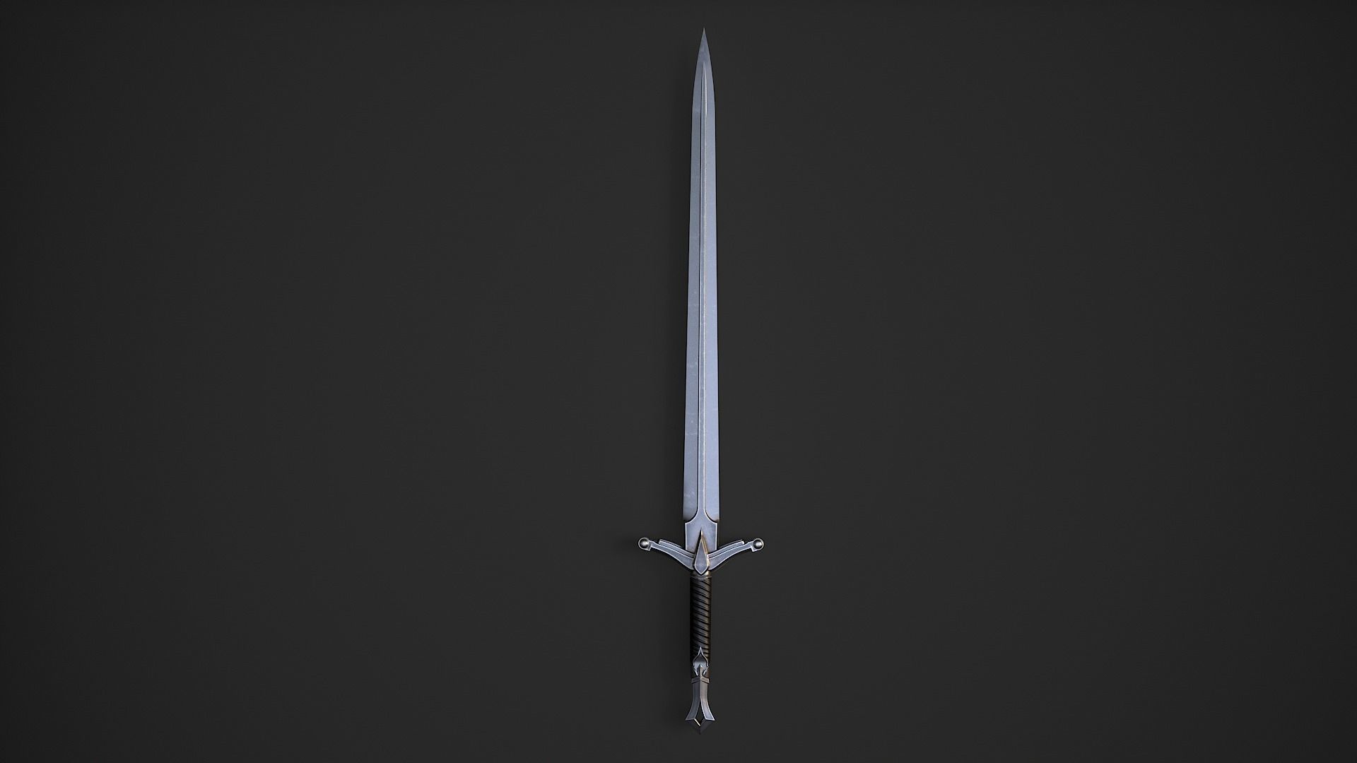 Medieval Swords Low-poly 3D model_30