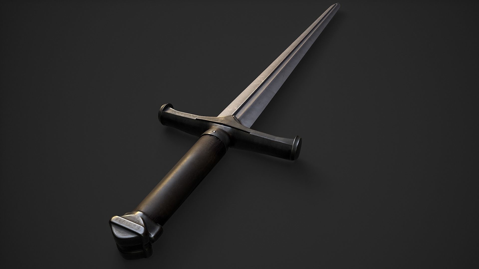 Medieval Swords Low-poly 3D model_8