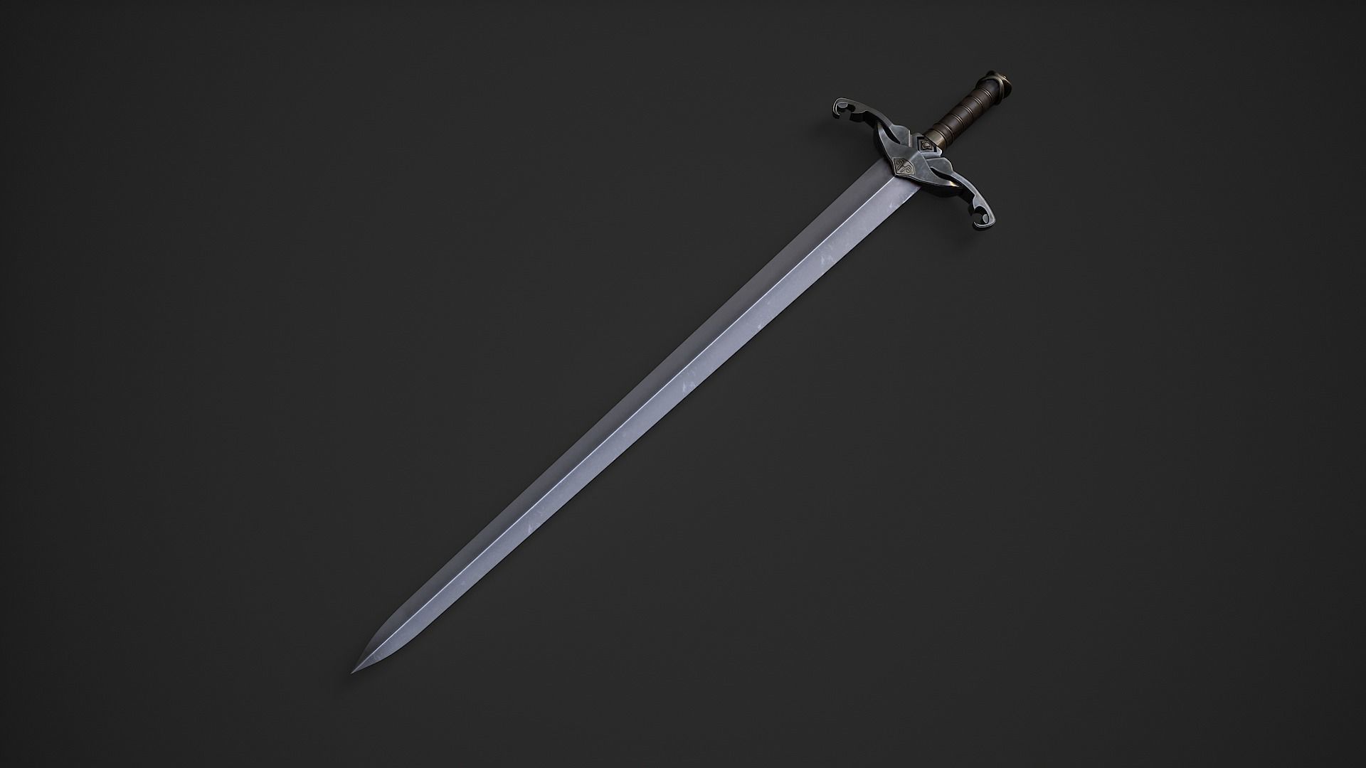 Medieval Swords Low-poly 3D model_12