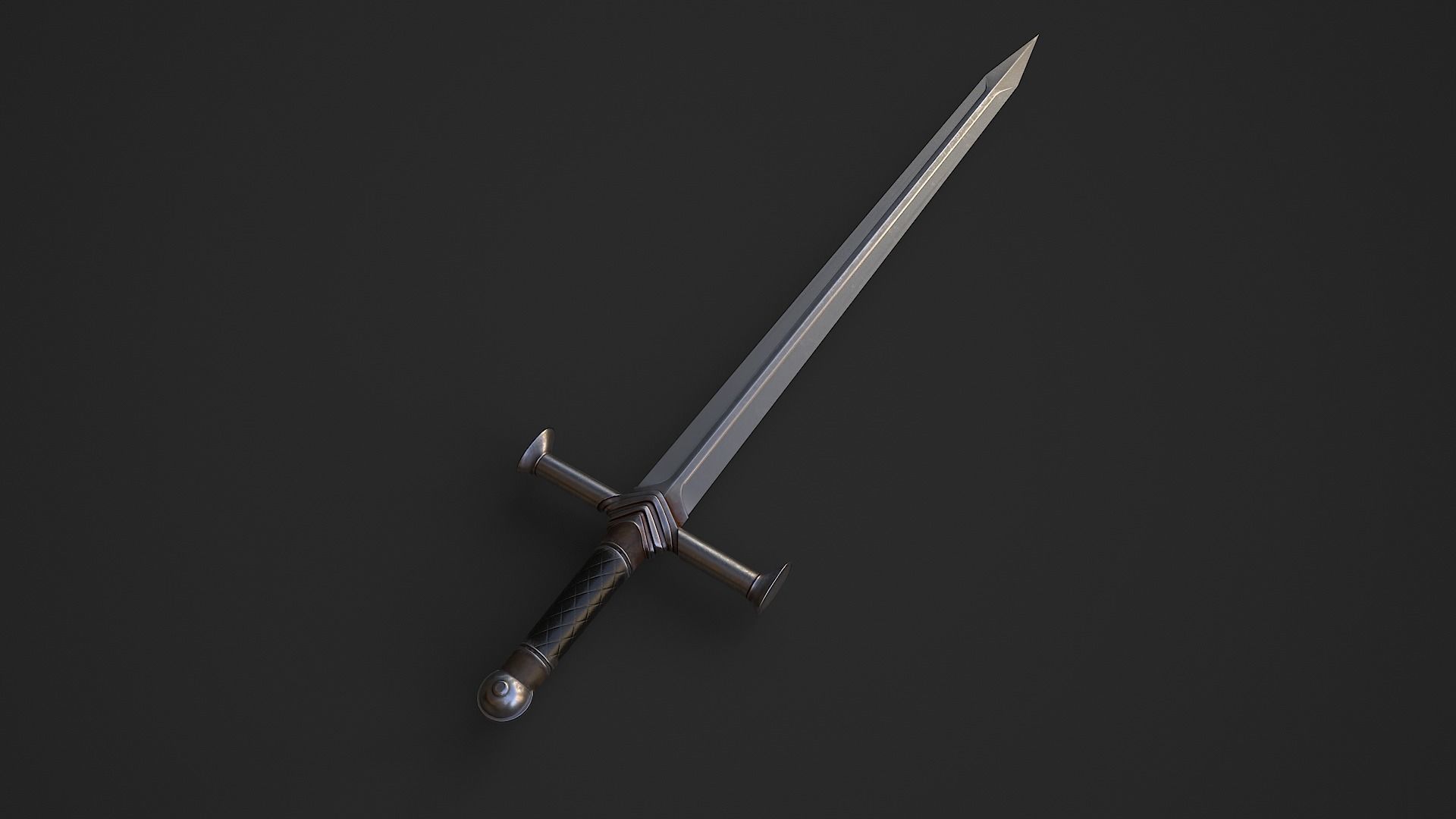 Medieval Swords Low-poly 3D model_49