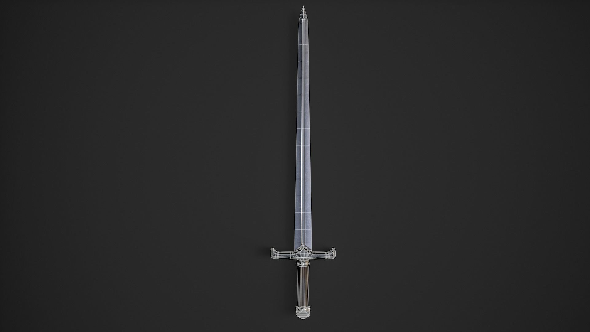 Medieval Swords Low-poly 3D model_11