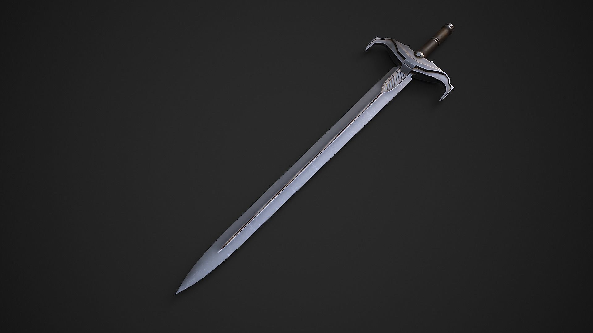 Medieval Swords Low-poly 3D model_40