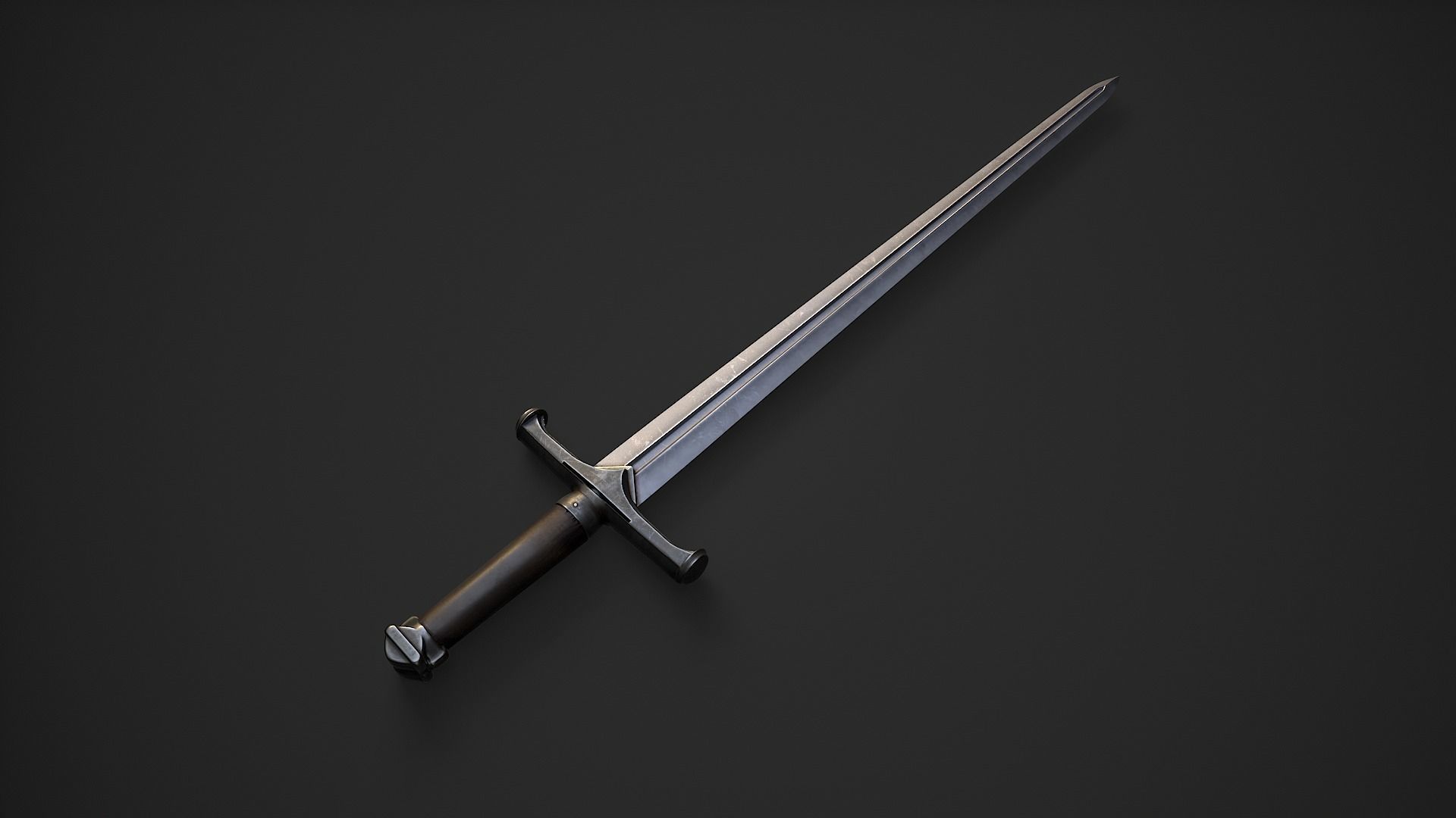 Medieval Swords Low-poly 3D model_7