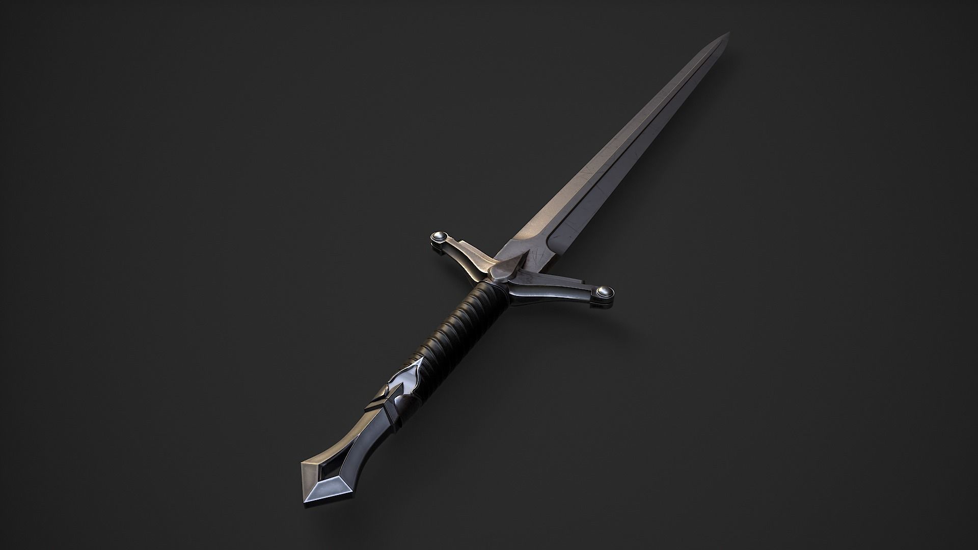 Medieval Swords Low-poly 3D model_27