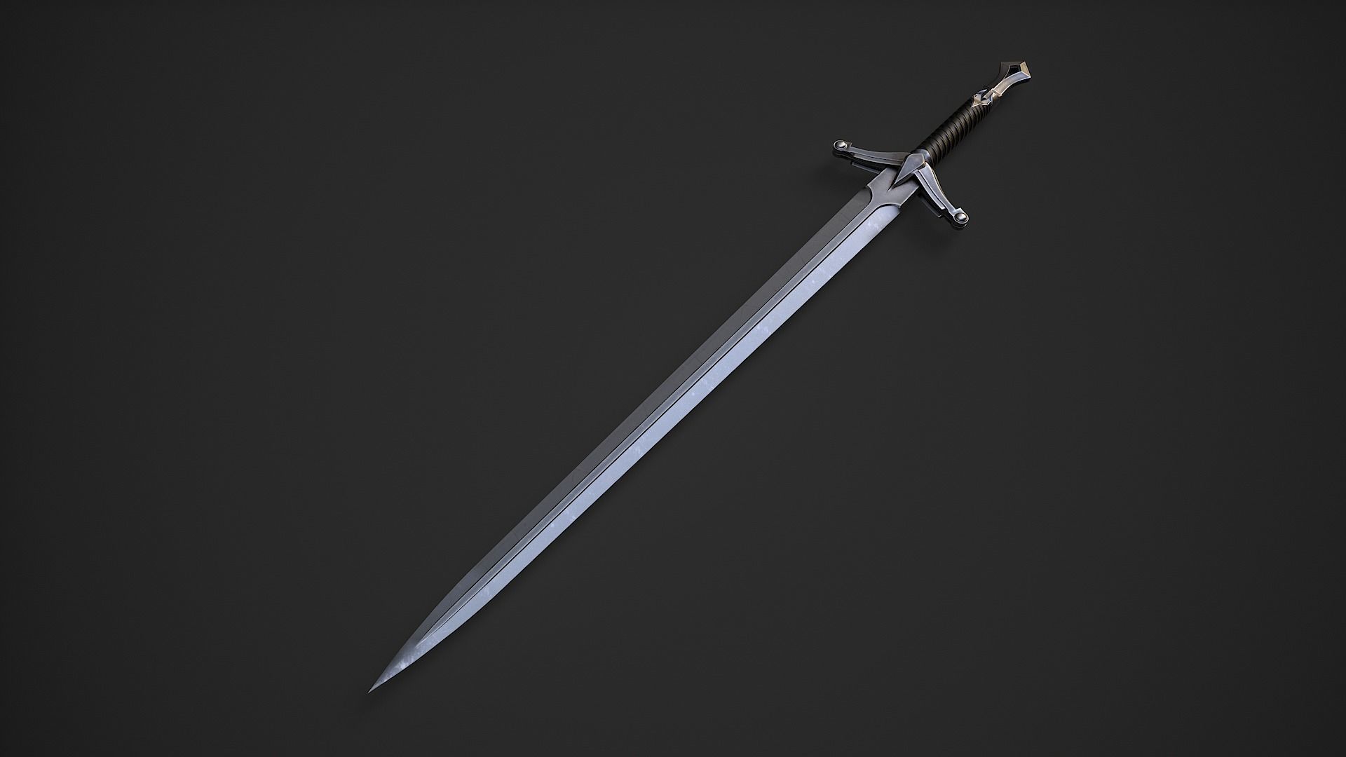 Medieval Swords Low-poly 3D model_26