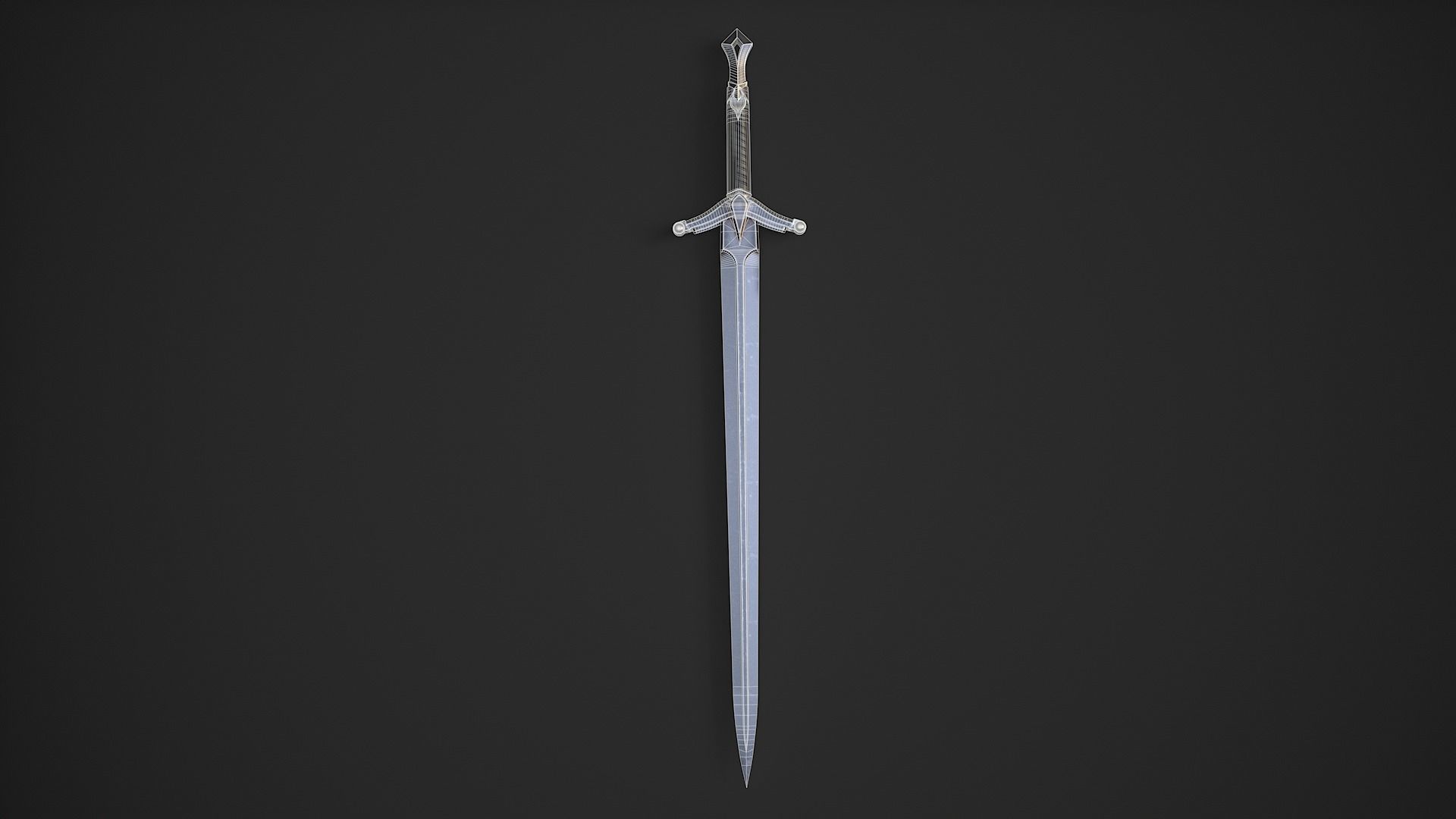 Medieval Swords Low-poly 3D model_32