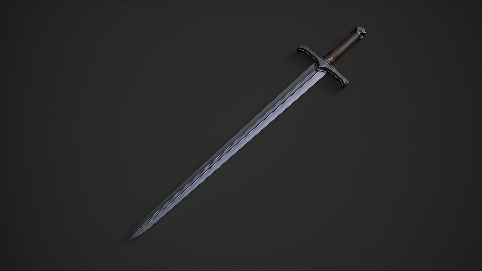 Medieval Swords Low-poly 3D model_6
