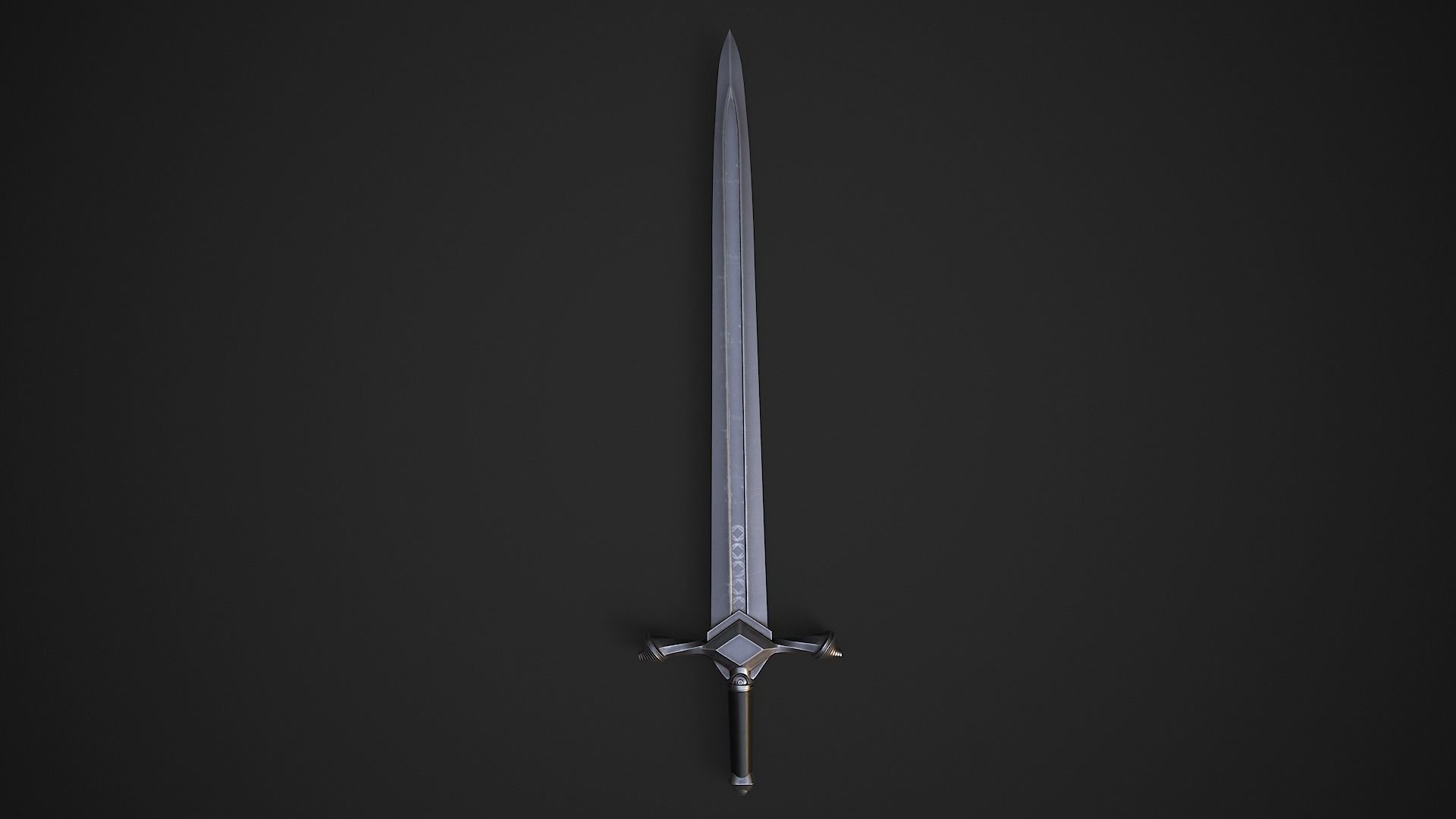 Medieval Swords Low-poly 3D model_37