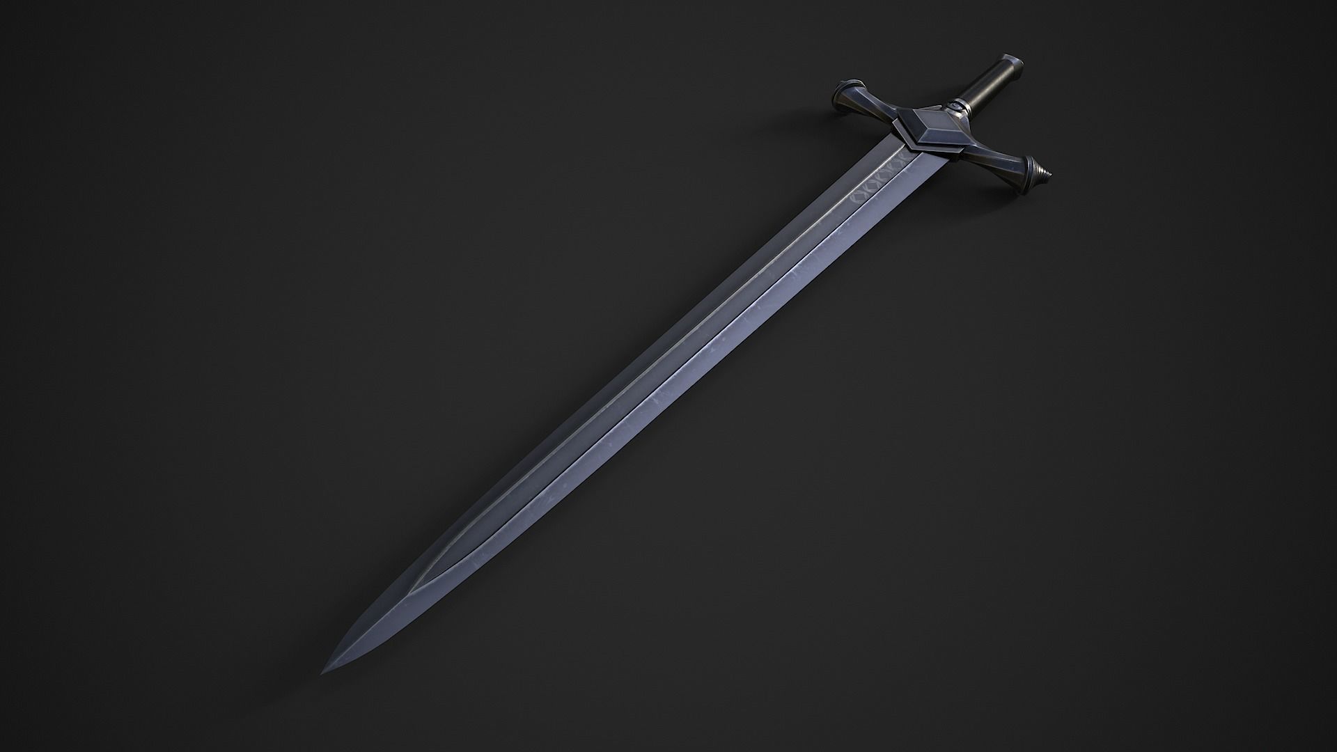 Medieval Swords Low-poly 3D model_33