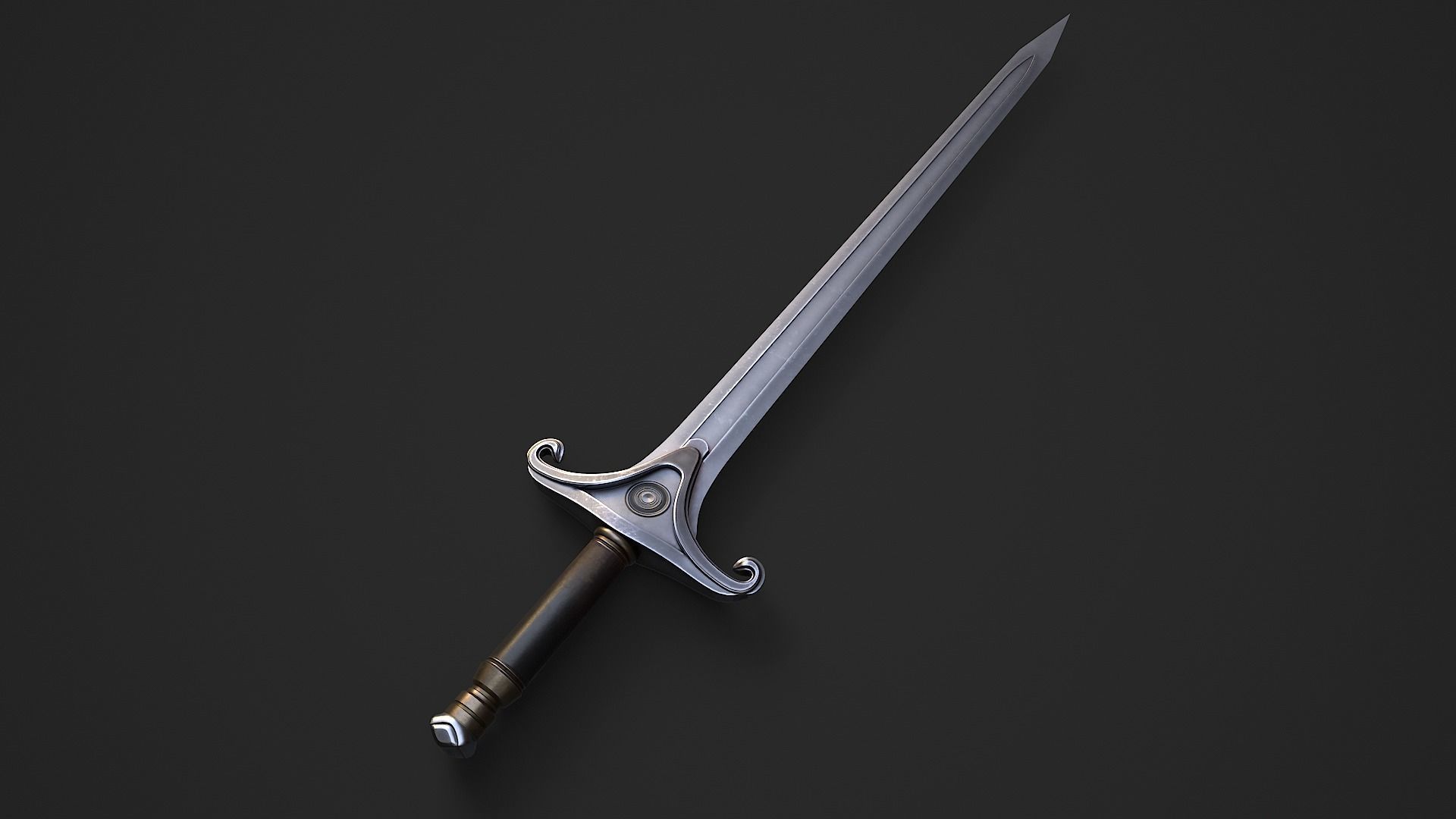Medieval Swords Low-poly 3D model_56