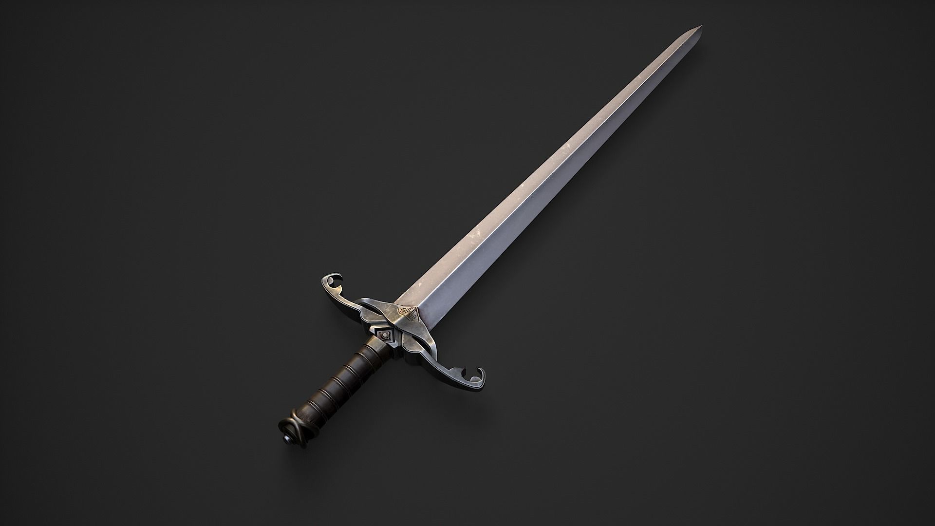 Medieval Swords Low-poly 3D model_14