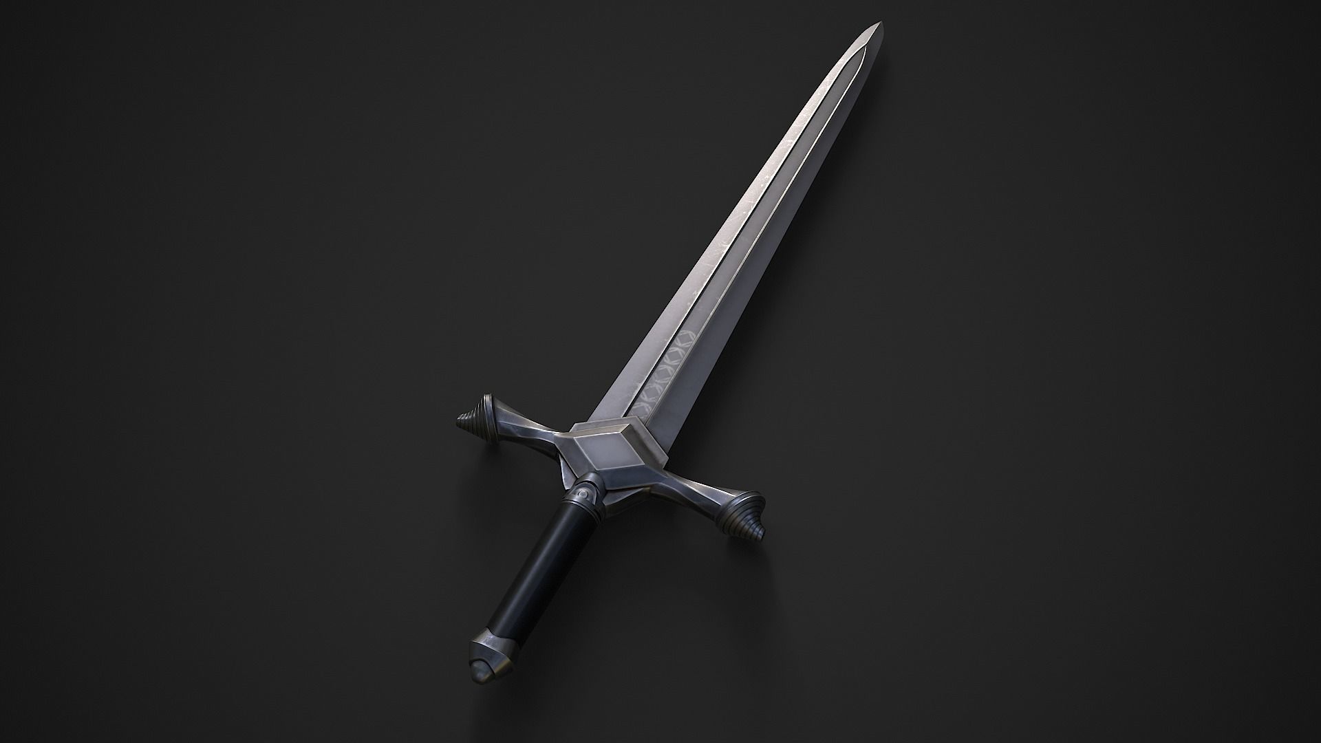 Medieval Swords Low-poly 3D model_34