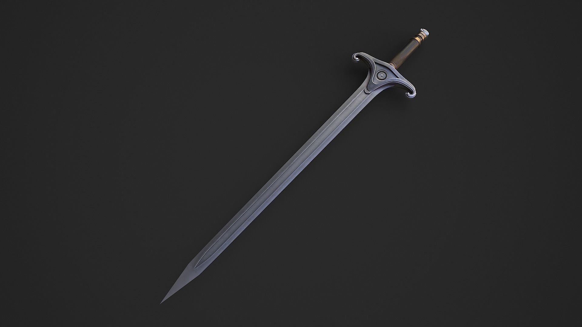 Medieval Swords Low-poly 3D model_54