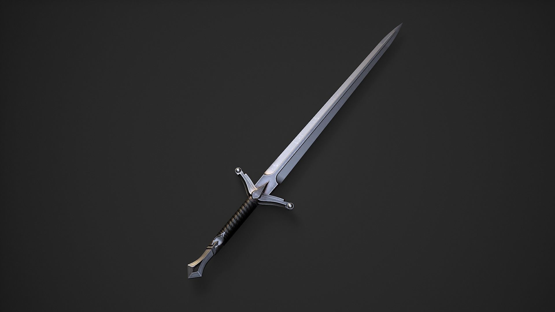 Medieval Swords Low-poly 3D model_28