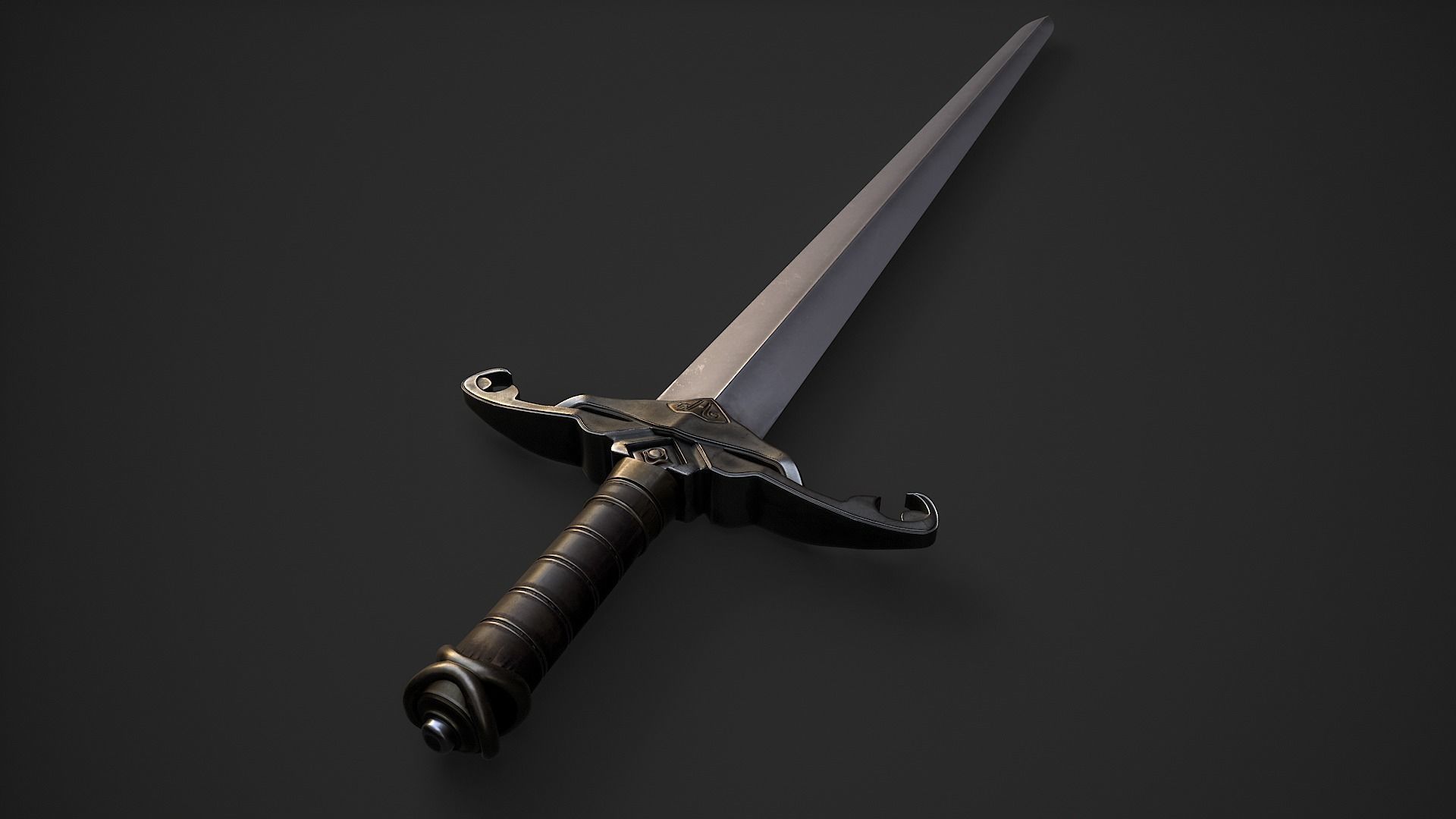 Medieval Swords Low-poly 3D model_13