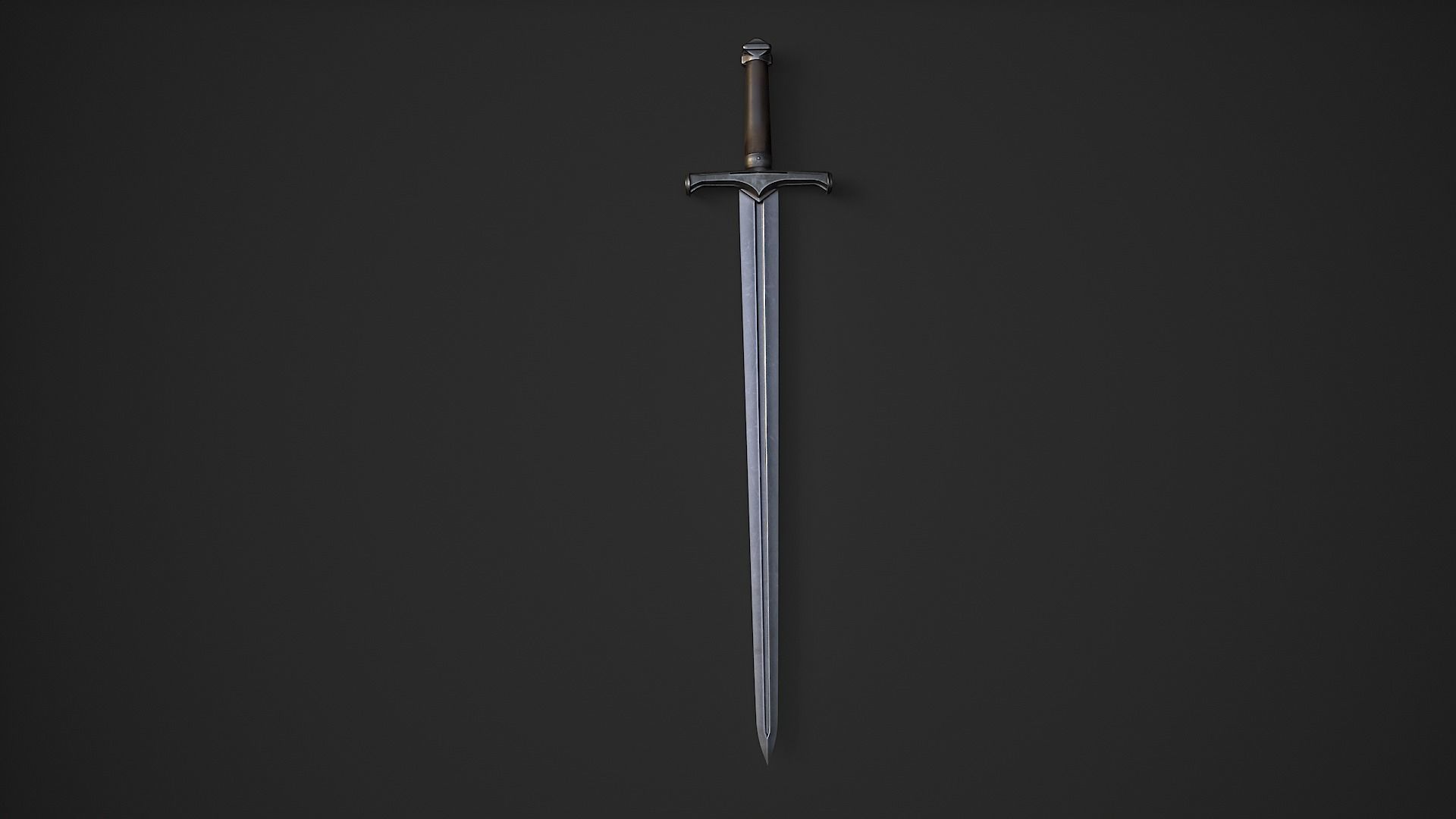 Medieval Swords Low-poly 3D model_9