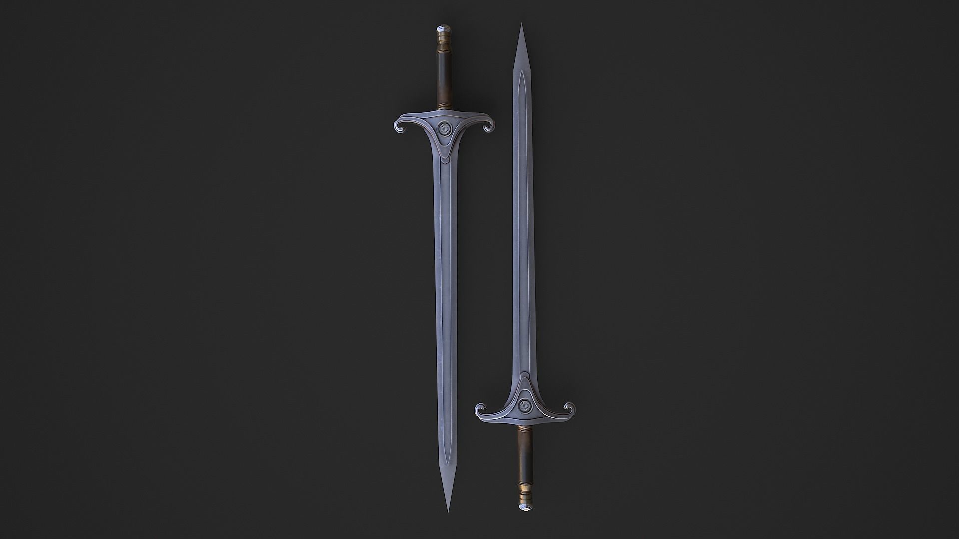 Medieval Swords Low-poly 3D model_59