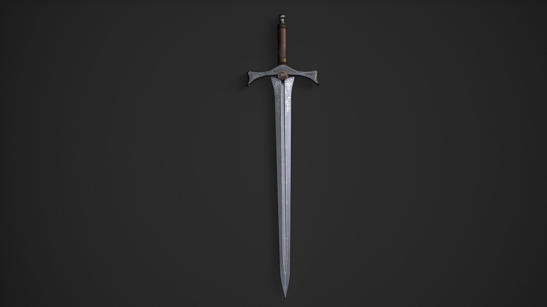 Medieval Swords Low-poly 3D model_22
