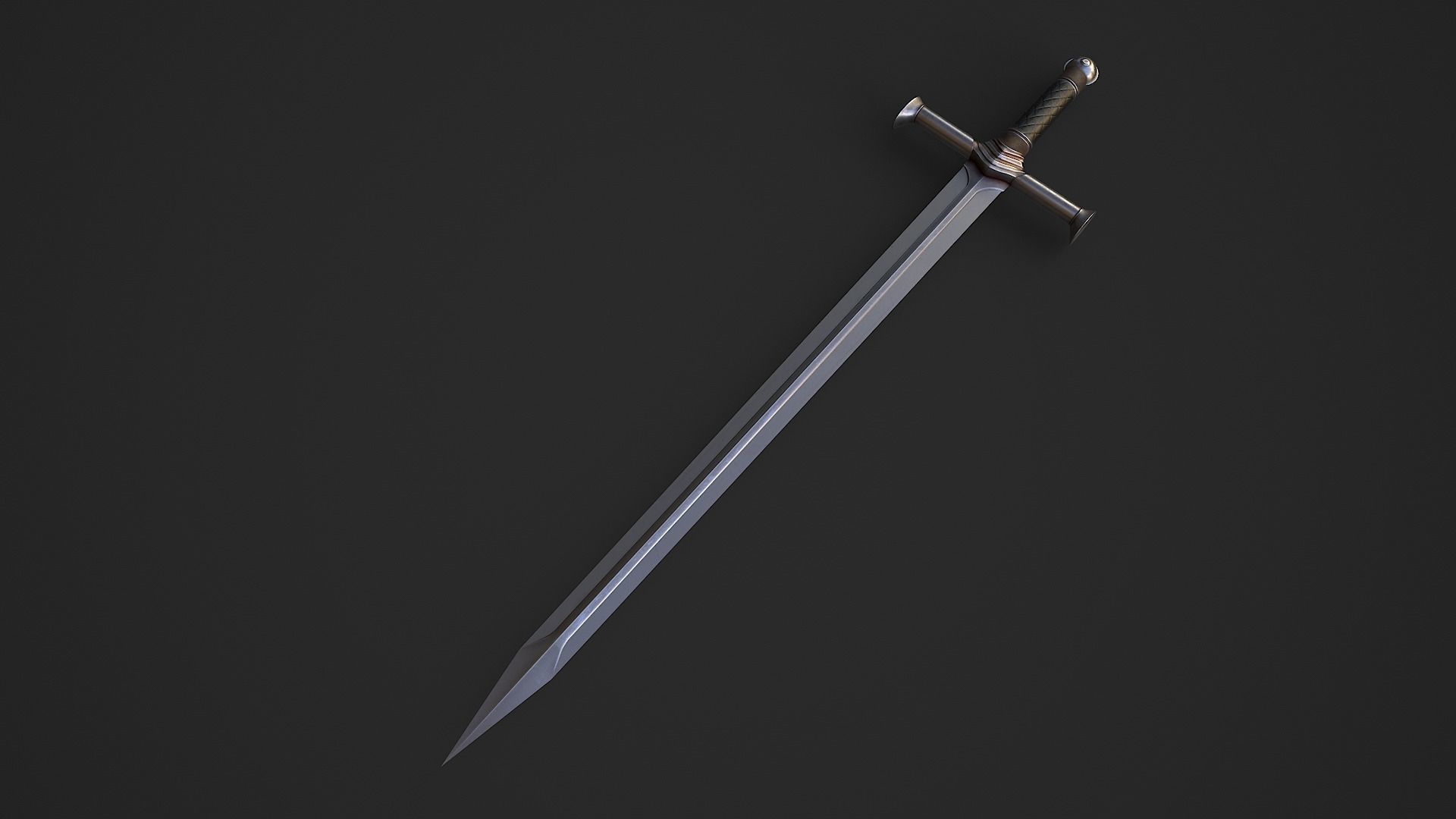 Medieval Swords Low-poly 3D model_47