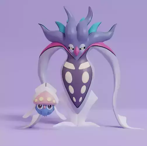 Pokemon - Inkay and Malamar 3D print model