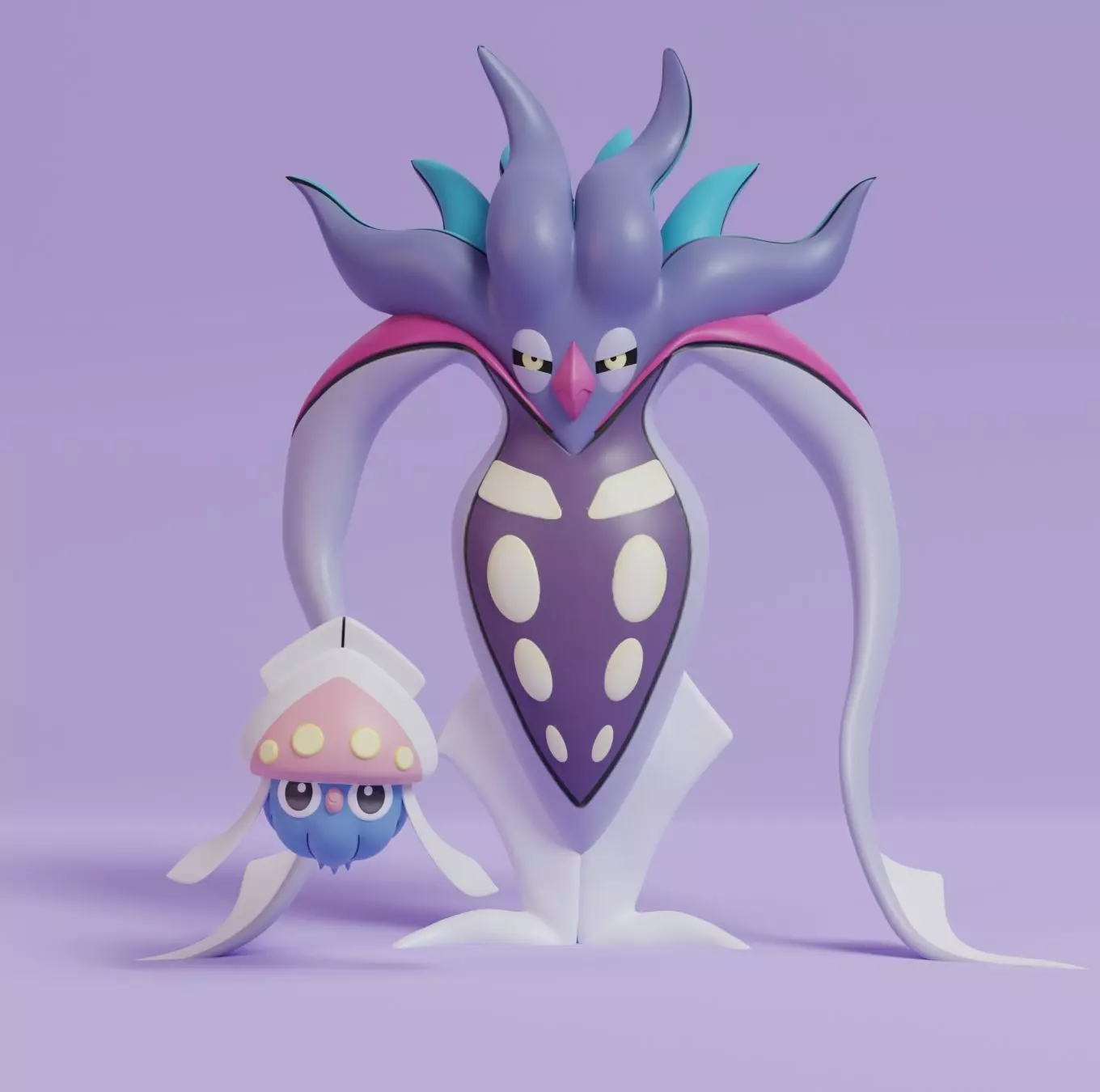 Pokemon - Inkay and Malamar 3D print model_0