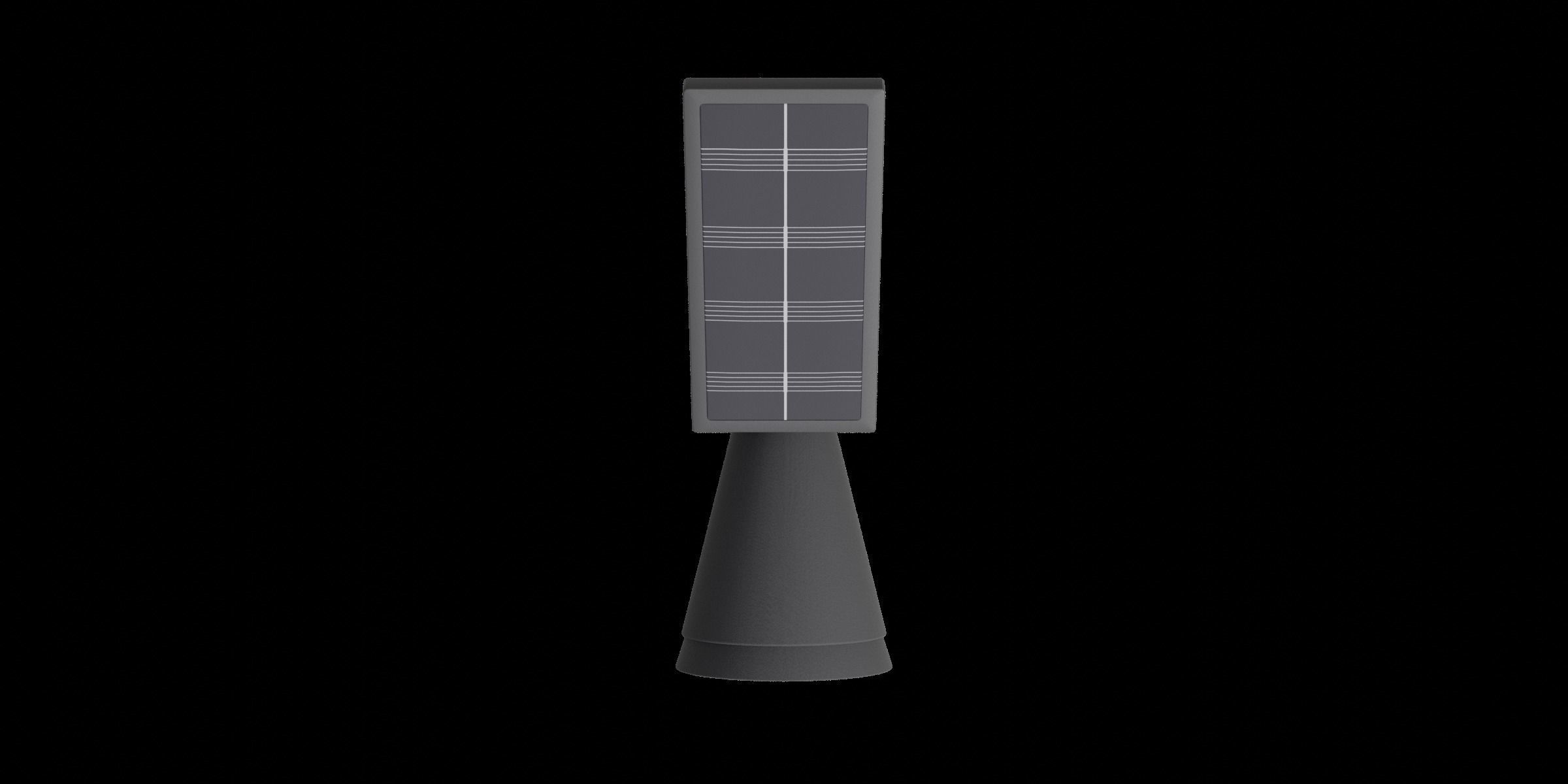 Modern Solar 30 Lumen Black Spot Light Low-poly 3D model_1