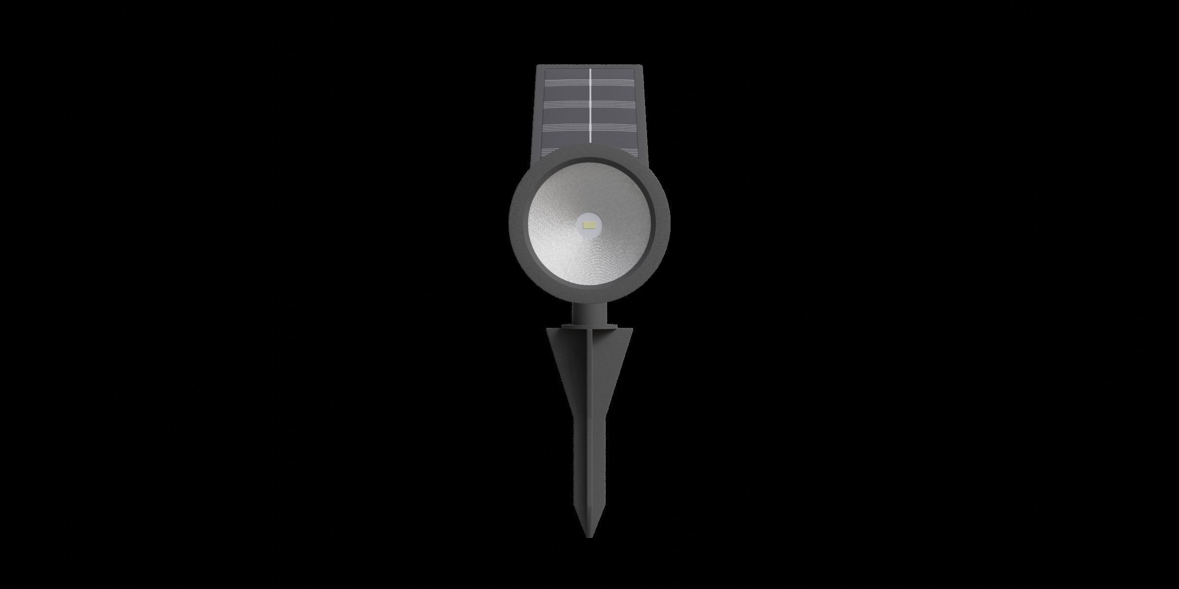 Modern Solar 30 Lumen Black Spot Light Low-poly 3D model_5
