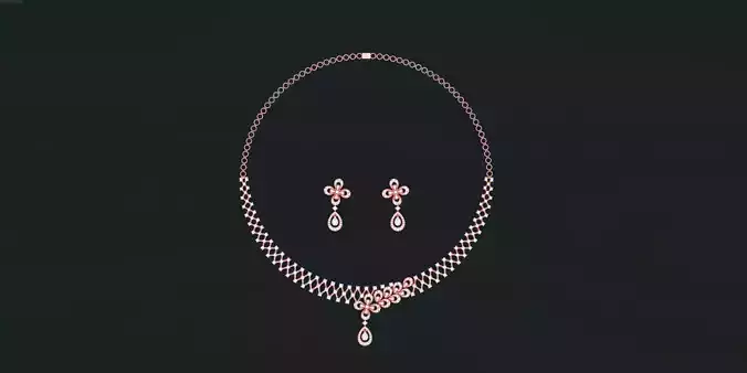 Women fashion star Necklace with earrings Set 